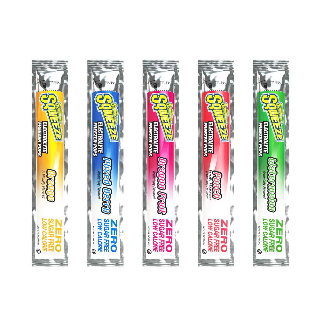 Sqwincher Sqweeze®Zero Freeze Pops - First Aid Safety